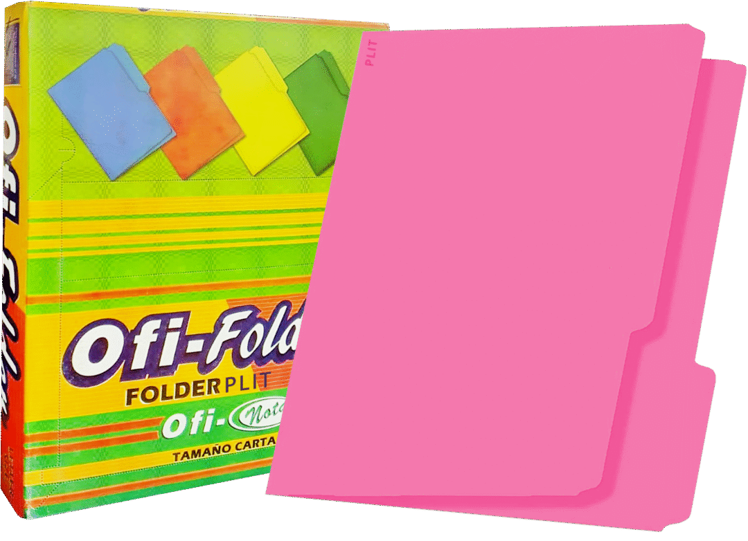 Folders Rosado Fucsia 8.5" x11", 100 pcs - Ofi-Nota