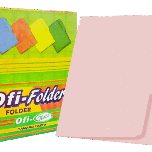 Folders Rosado Pastel 8.5" x11", 100 pcs - Ofi-Nota