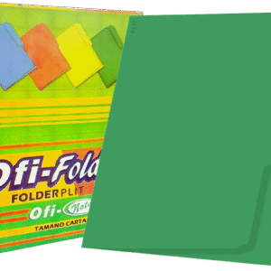 Folders Verde Oscuro 8.5" x11", 100 pcs - Ofi-Nota